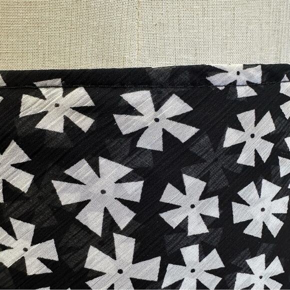 Vintage Y2k Soft Works Petites black & white  layered knee length skirt size 2 - Picture 13 of 15